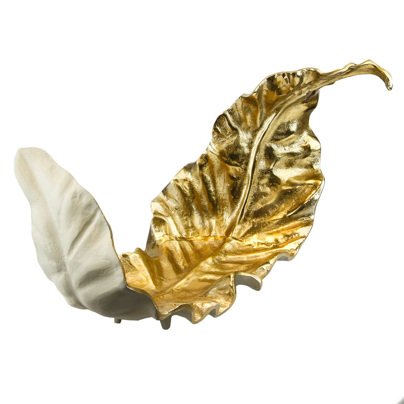 Monarch Leaf Platter - Wholesale Designer Metal Candleholders & Candelabras, Modern Centerpieces, Contemporary Plant Stands in Bulk for Interior Design & Home Decor | Unlimited Containers Inc