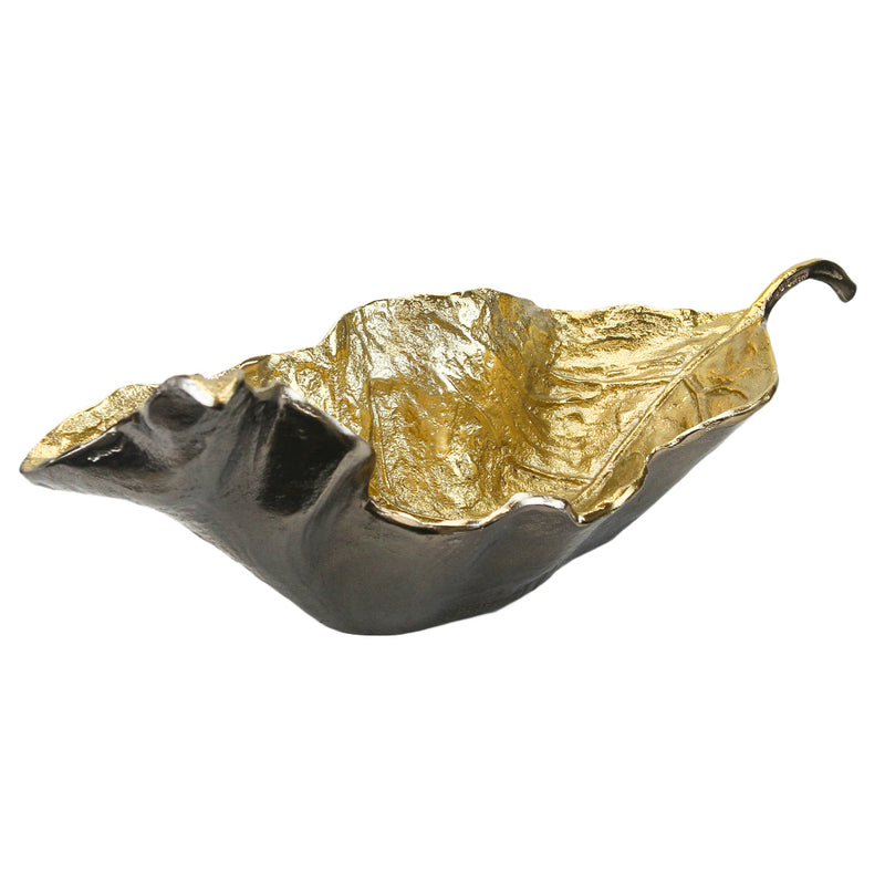 Aluminum Legacy Leaf Tray - Wholesale Designer Metal Candleholders & Candelabras, Modern Centerpieces, Contemporary Plant Stands in Bulk for Interior Design & Home Decor | Unlimited Containers Inc
