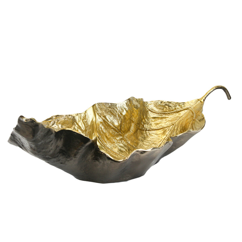 Aluminum Legacy Leaf Tray - Wholesale Designer Metal Candleholders & Candelabras, Modern Centerpieces, Contemporary Plant Stands in Bulk for Interior Design & Home Decor | Unlimited Containers Inc