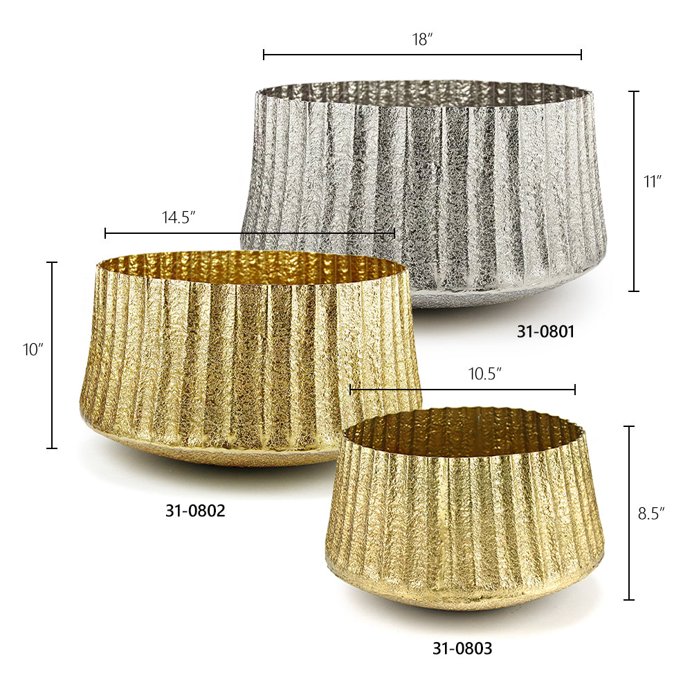 Scallop Metal Bowl