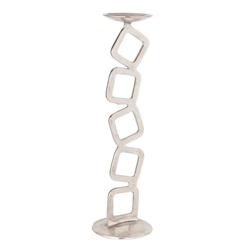 Square Link Stand Pillar Holder - Wholesale Designer Metal Candleholders & Candelabras, Modern Centerpieces, Contemporary Plant Stands in Bulk for Interior Design & Home Decor | Unlimited Containers Inc