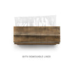 Reclaimed Wood Planter with Metal Stand