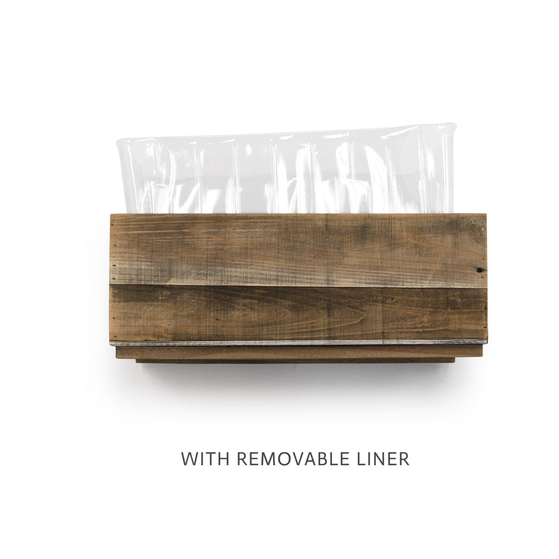 Reclaimed Wood Planter with Metal Stand