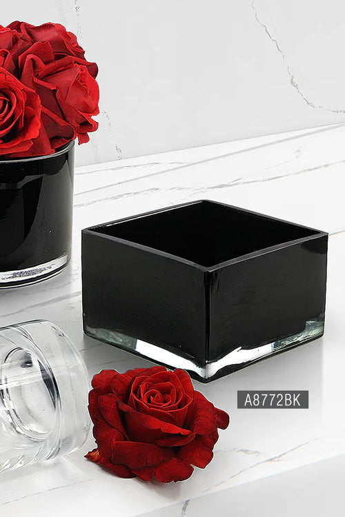 Luxury Thick Solid Color Layered Glass Squares