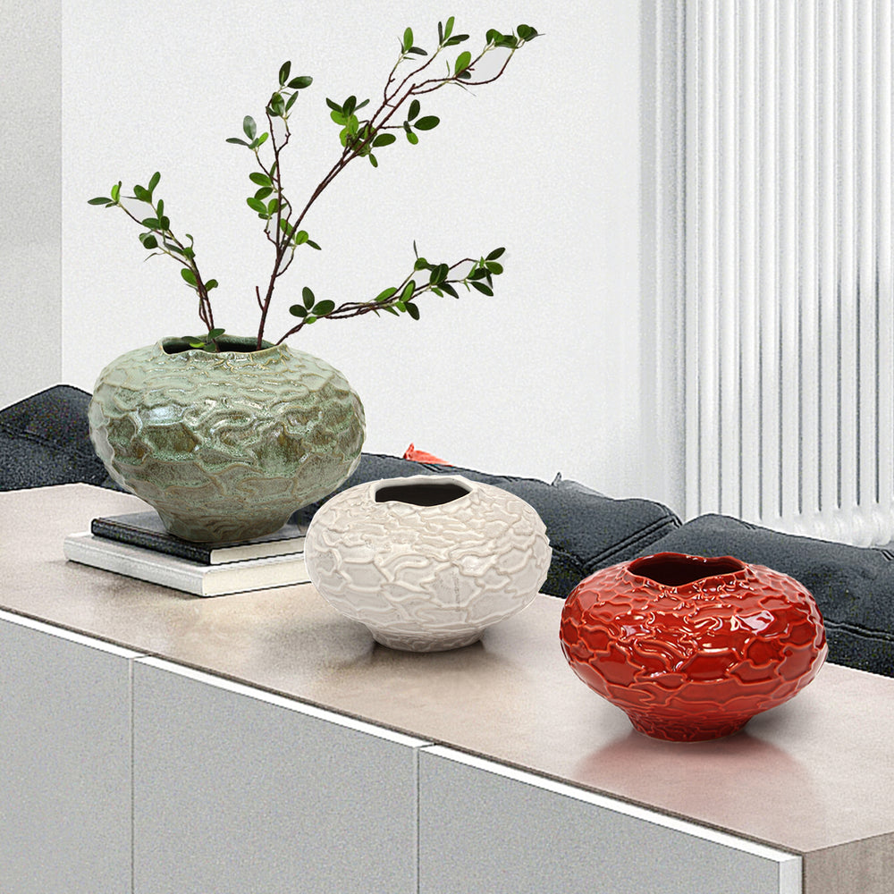 7.75 inch Ceramic Decorative Vase – Terra Sphere Ceramic, Accent Décor