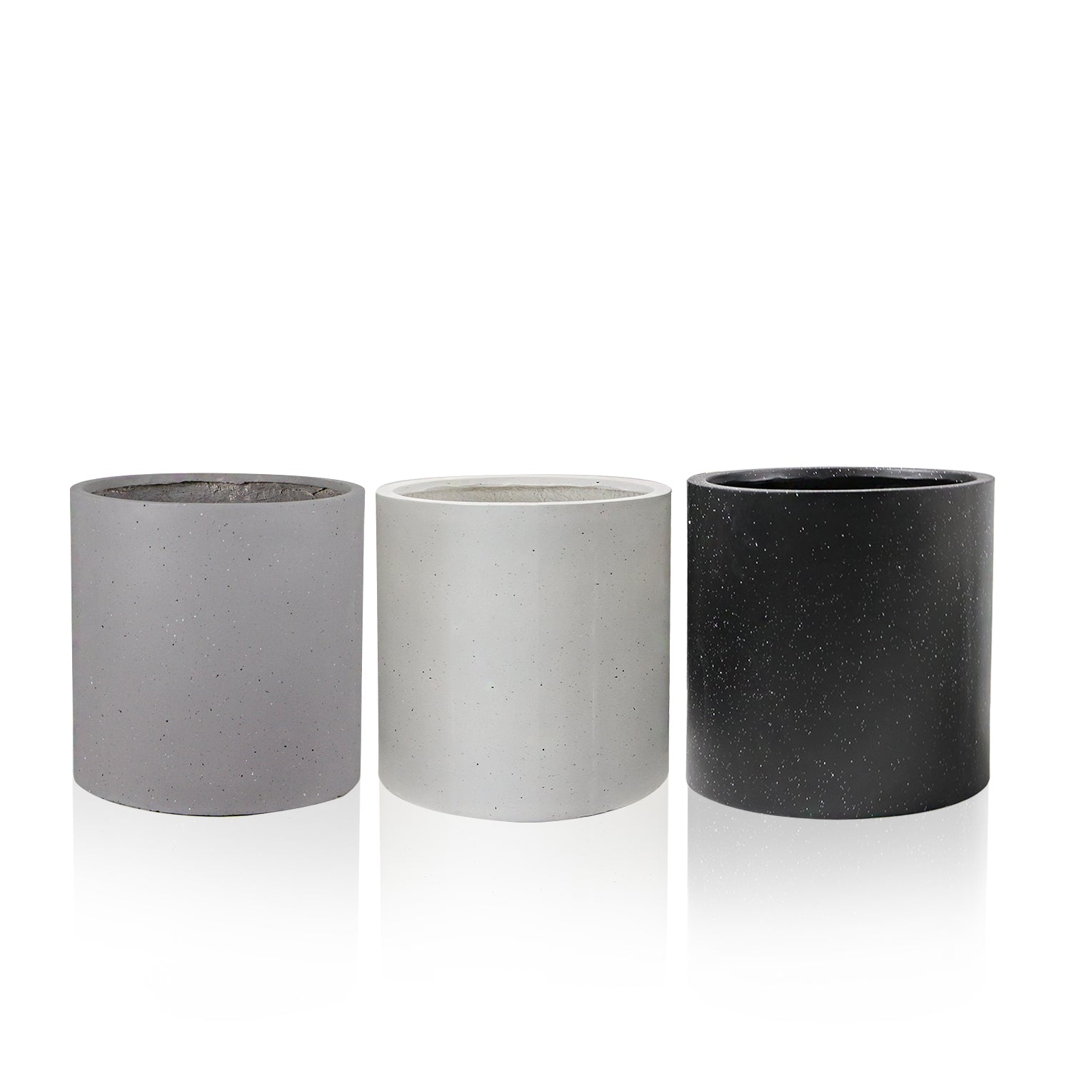 plastic cylinder plant pot FibraLuxe Cylinder Floor Planters