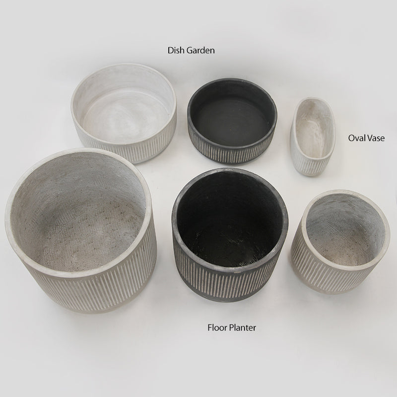 Fluted Ribbed Planter - Modern Ceramic Planters | Unlimited Containers | Wholesale Decorative Ceramic Planters For Florists