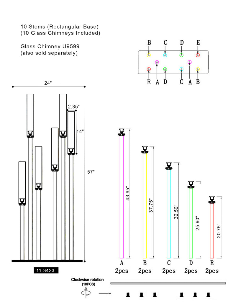 Grand Prism Acrylic Candelabra