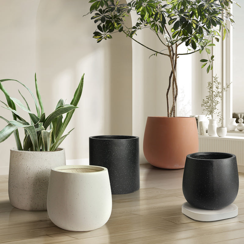 Fiberclay Cylinder Floor Planters
