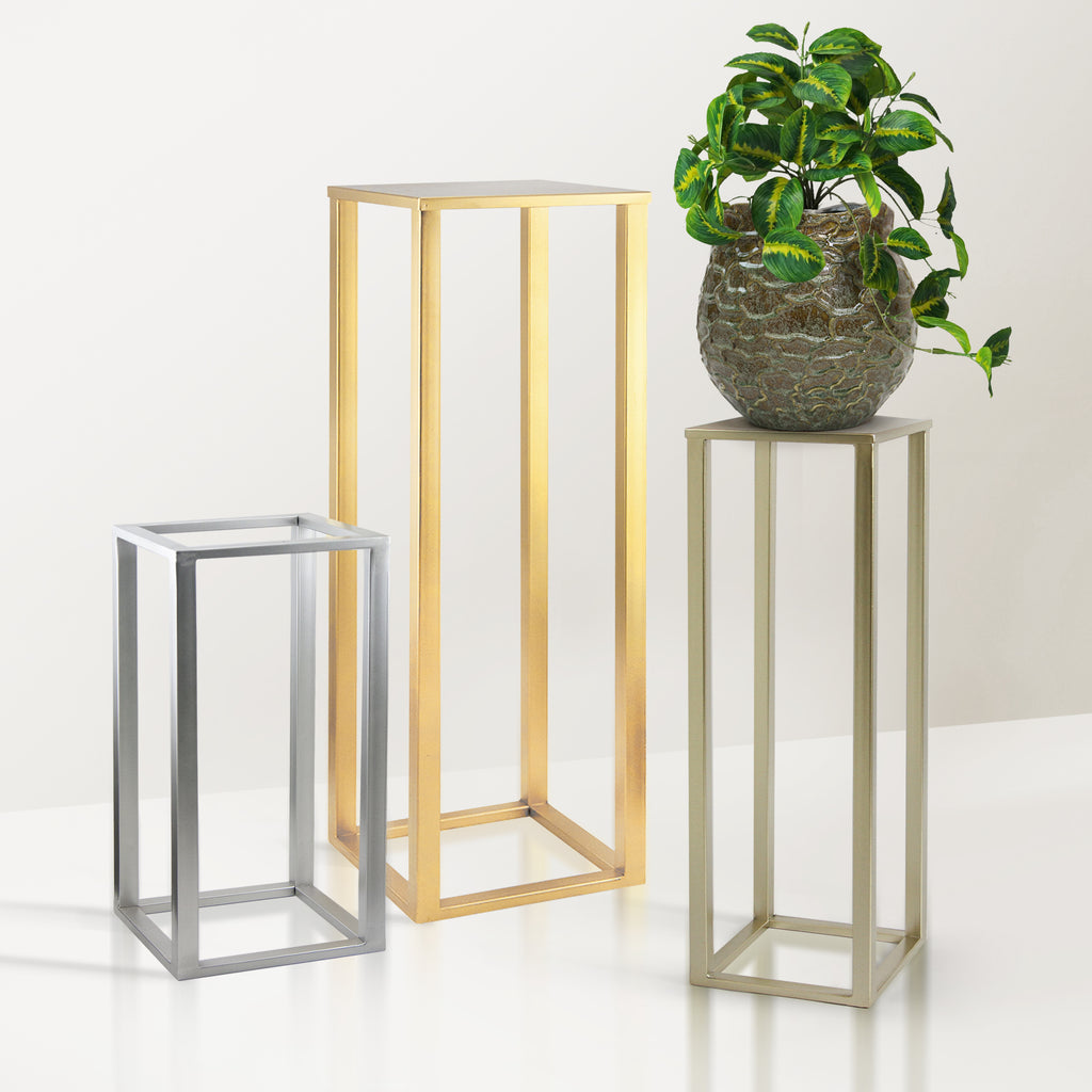 Metal Stand Display Pedestal (Champagne)