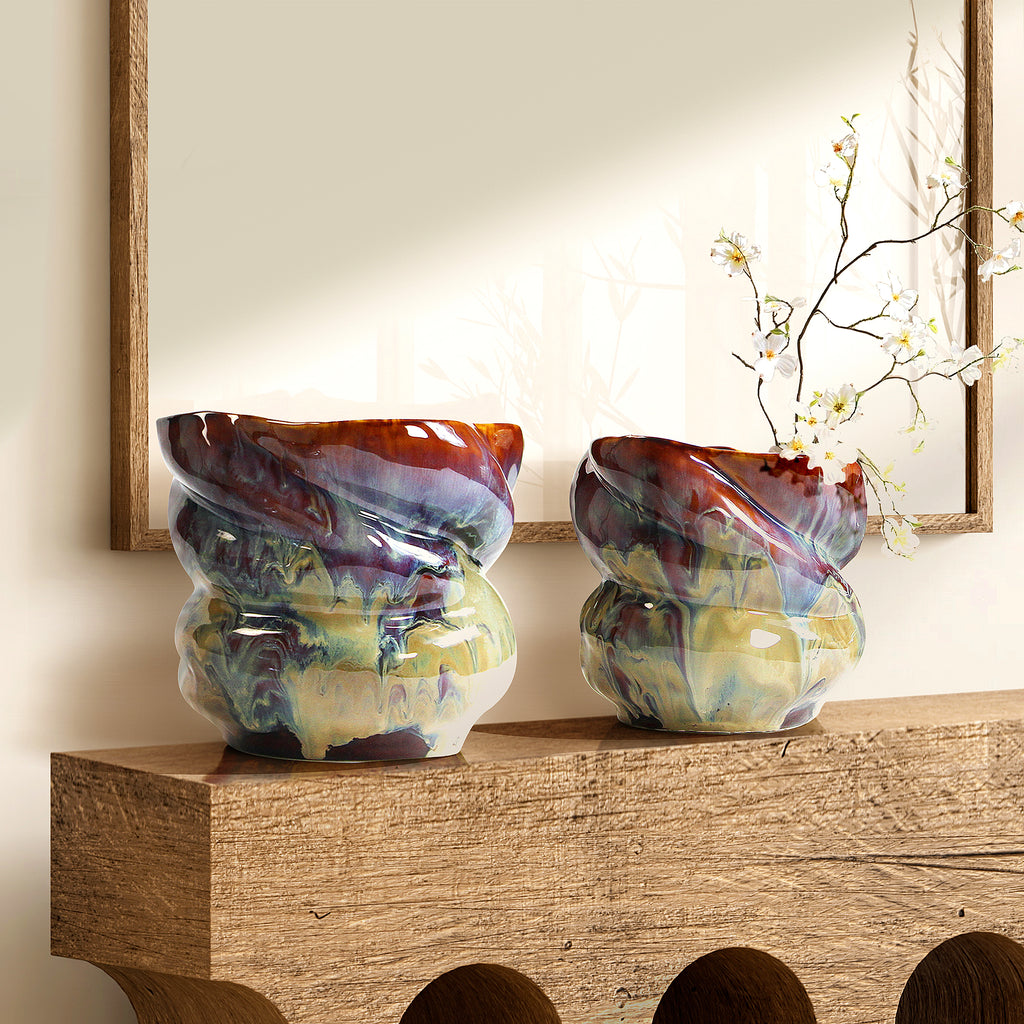 Melted Hue Ceramic Vase