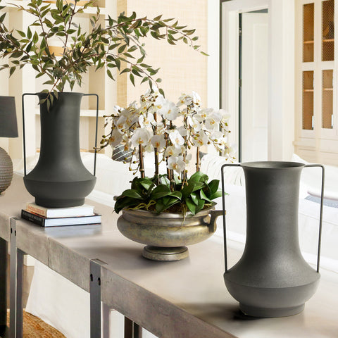 large vases for indoor plants Meridian Metal Vase