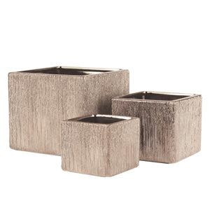 Etched Metallic Copper Cube & Squares
