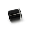 Premium Layered Black Glass Cylinder Vase