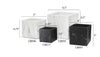 Black and White Marble Square Pots