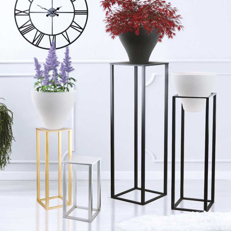 Metal Stand Display Pedestal (Powder Coated) - Wholesale Designer Metal Candleholders & Candelabras, Modern Centerpieces, Contemporary Plant Stands in Bulk for Interior Design & Home Decor | Unlimited Containers Inc