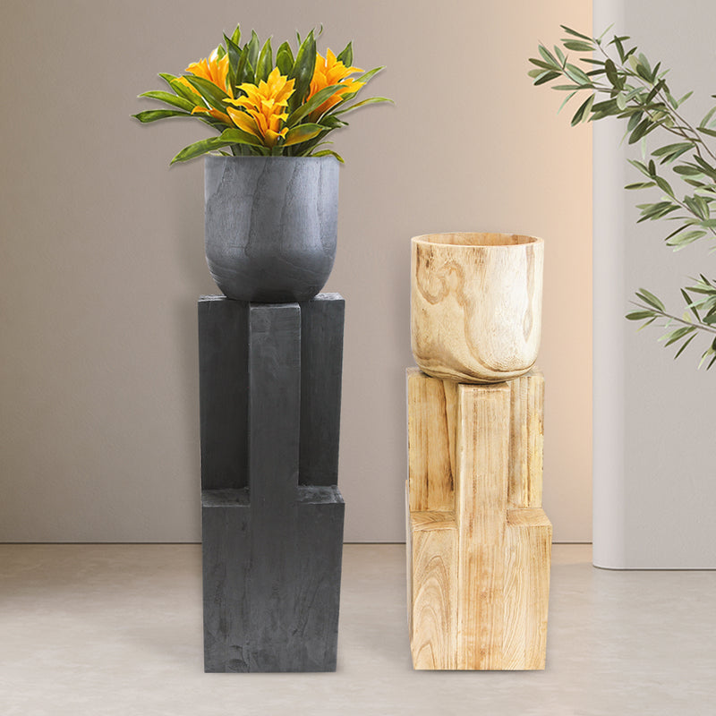 Wood Pot and Column
