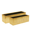 Etched Metallic Gold Cube & Square Collection