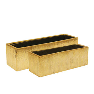 Etched Metallic Gold Cube & Square Collection