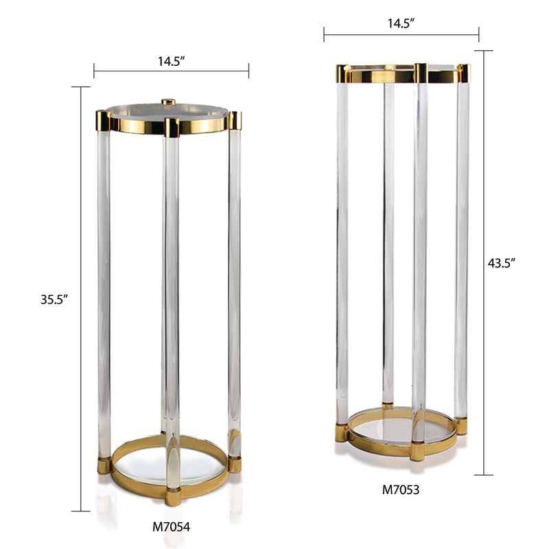 Harmony Acrylic Stand - Wholesale Designer Metal Candleholders & Candelabras, Modern Centerpieces, Contemporary Plant Stands in Bulk for Interior Design & Home Decor | Unlimited Containers Inc
