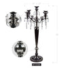 Pearlized Black Candelabra with Premium Crystals