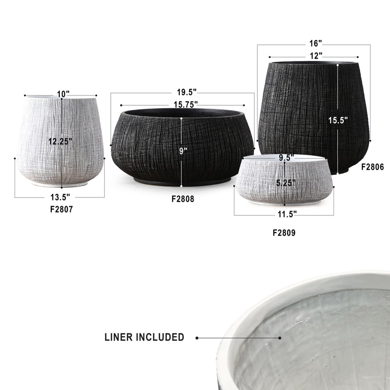 Zen Collection of Polyresin Floor Planters - Wholesale Case