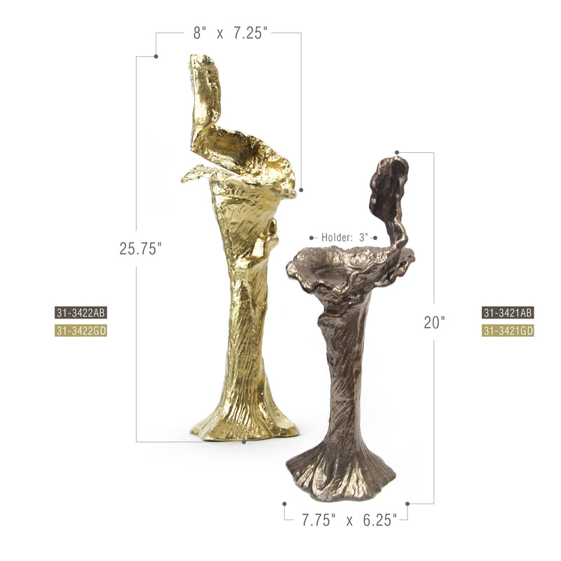 Aluminum Pillar Candle Holder
