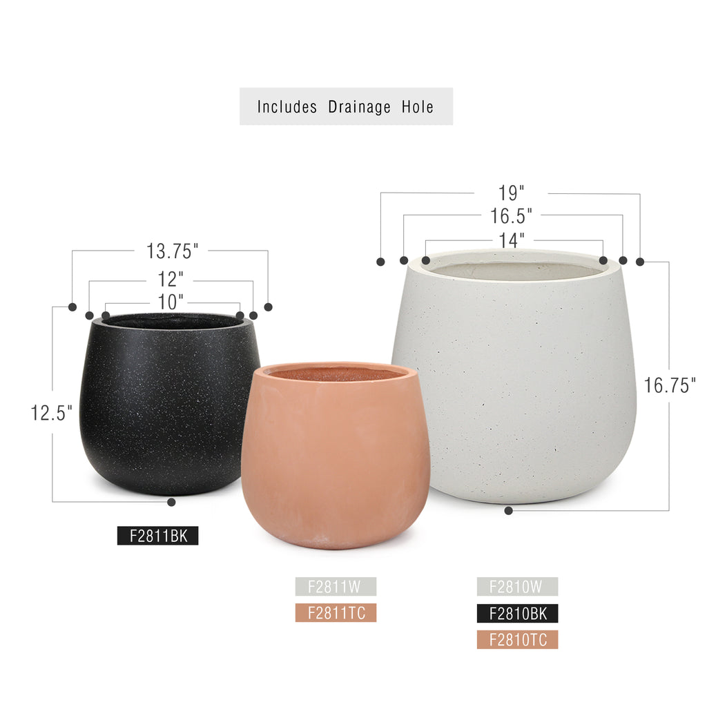 Fiberclay Floor Planters