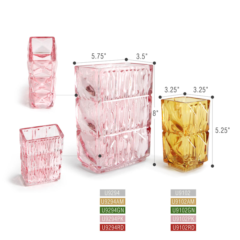 Crystalline Edge Bud Vase