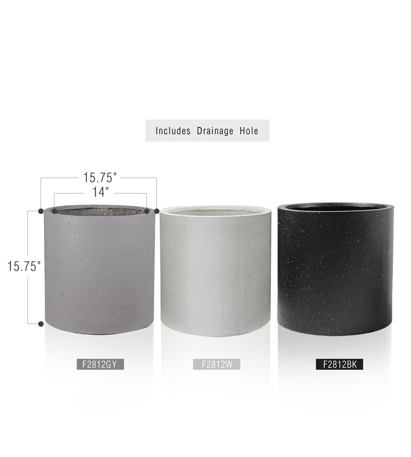 Fiberclay Cylinder Floor Planters