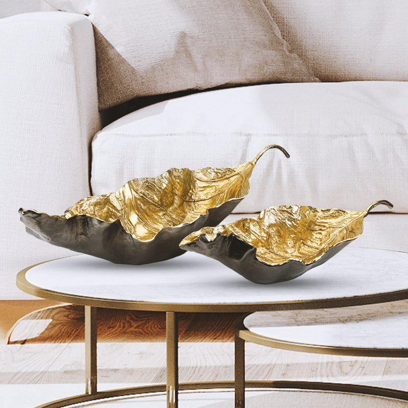 Aluminum Legacy Leaf Tray - Wholesale Designer Metal Candleholders & Candelabras, Modern Centerpieces, Contemporary Plant Stands in Bulk for Interior Design & Home Decor | Unlimited Containers Inc