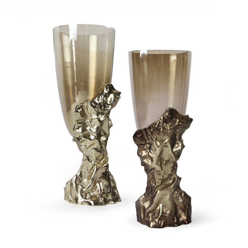 Tapered Elegance Glass Vase Candle Holder