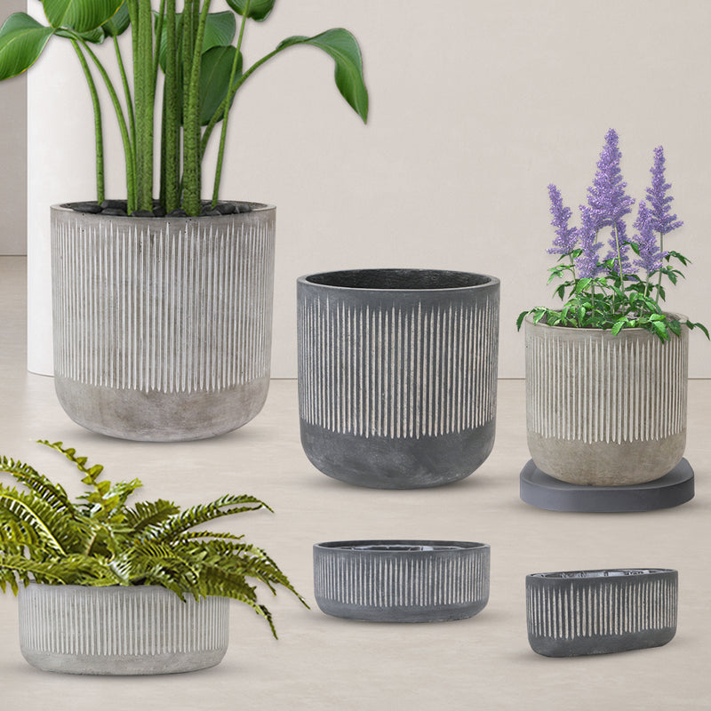 Fluted Ribbed Planter - Wholesale Ceramic Planters, Bulk Ceramic Pots & Decorative Pottery for Home Decor Industry | Unlimited Containers Inc