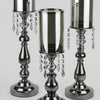 Pearlized Black Candelabra with Premium Crystals - Wholesale Designer Metal Candleholders & Candelabras, Modern Centerpieces, Contemporary Plant Stands in Bulk for Interior Design & Home Decor | Unlimited Containers Inc