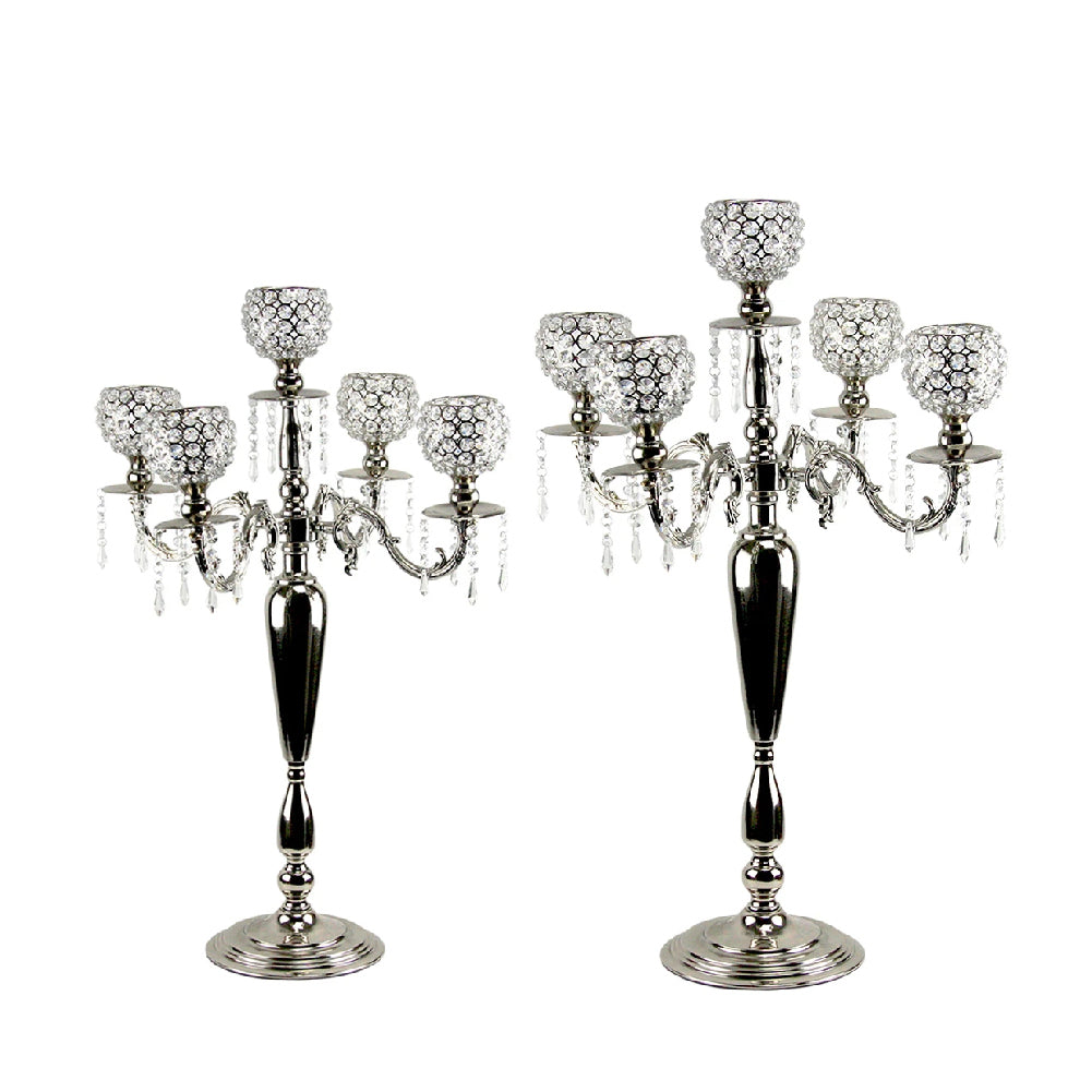 Crystal Candelabra and Stand