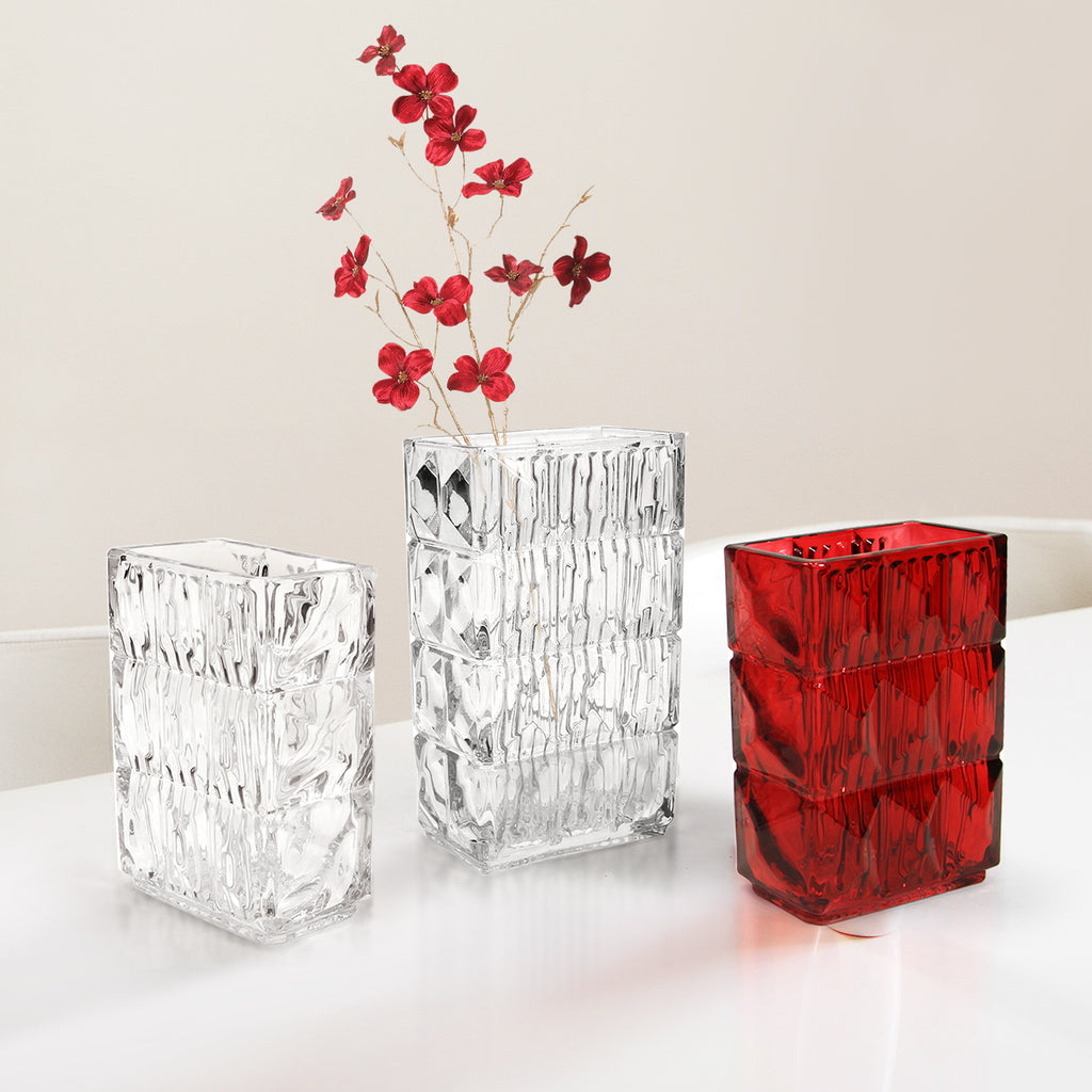 Crystalline Edge Bud Vase