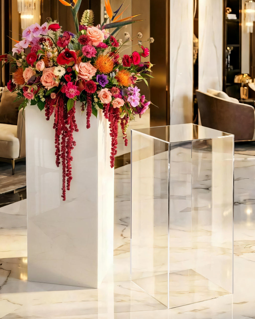 Square Stand ホワイト　【新品未使用品】 Acrylic Square Display Pedestal Stand - Wholesale Case