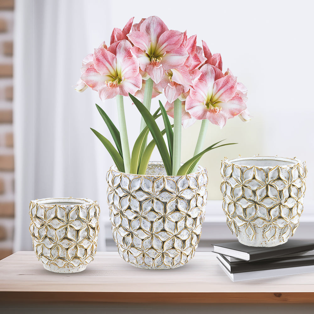 White Leaf Planter - Wholesale Ceramic Planters, Bulk Ceramic Pots & Decorative Pottery for Home Decor Industry | Unlimited Containers Inc