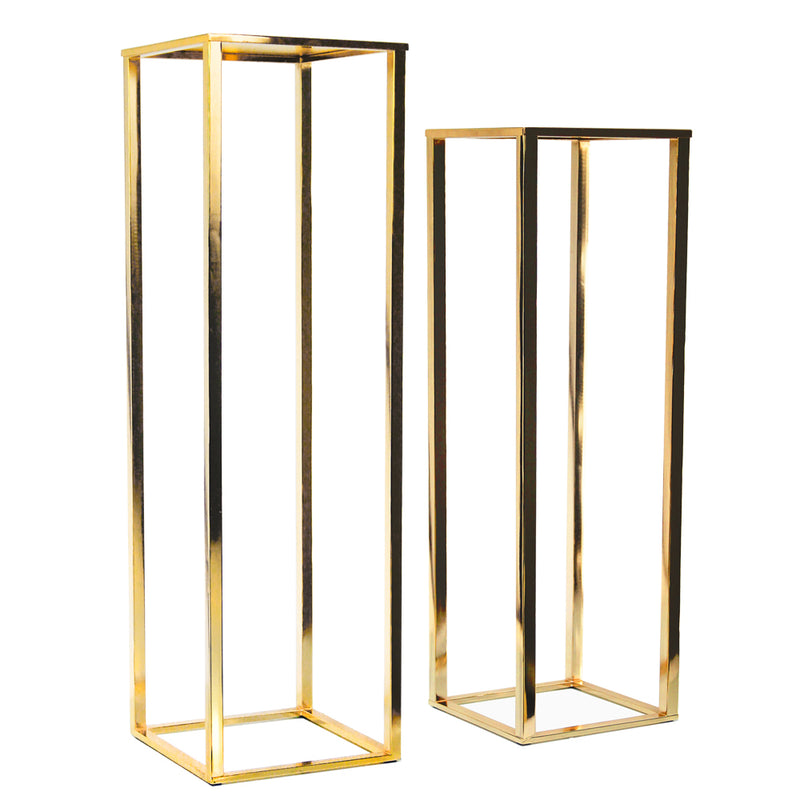 Metal Stand Display Pedestal (Electroplated) - Wholesale Designer Metal Candleholders & Candelabras, Modern Centerpieces, Contemporary Plant Stands in Bulk for Interior Design & Home Decor | Unlimited Containers Inc