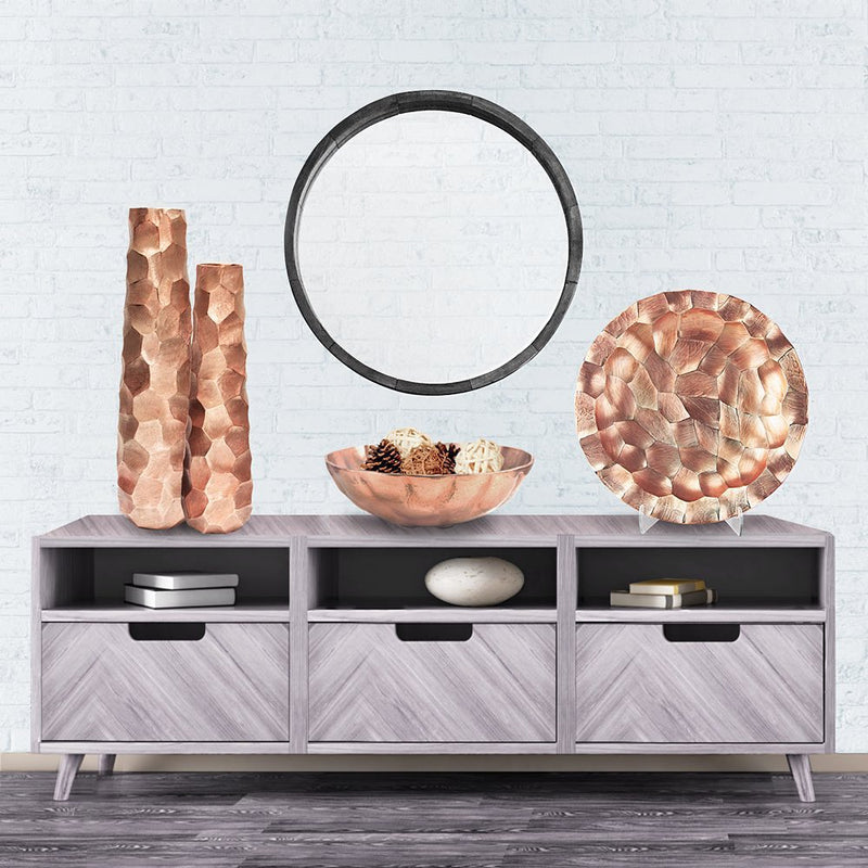 Pounded Metal Collection Copper - Wholesale Designer Metal Candleholders & Candelabras, Modern Centerpieces, Contemporary Plant Stands in Bulk for Interior Design & Home Decor | Unlimited Containers Inc