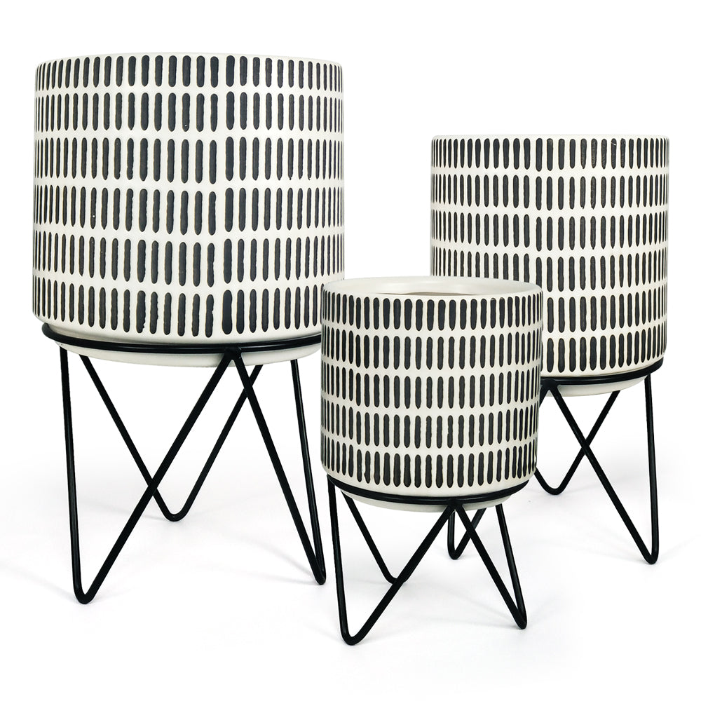 Ceramic Planters on Stand