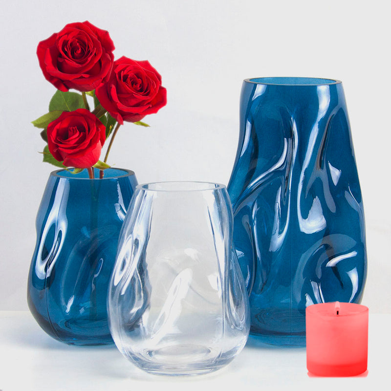 Decorative Glass Vase - Wholesale Glass Floral Vases, Colorful Flower Vessels in Bulk & Decorative Containers For Florists | Unlimited Containers Inc