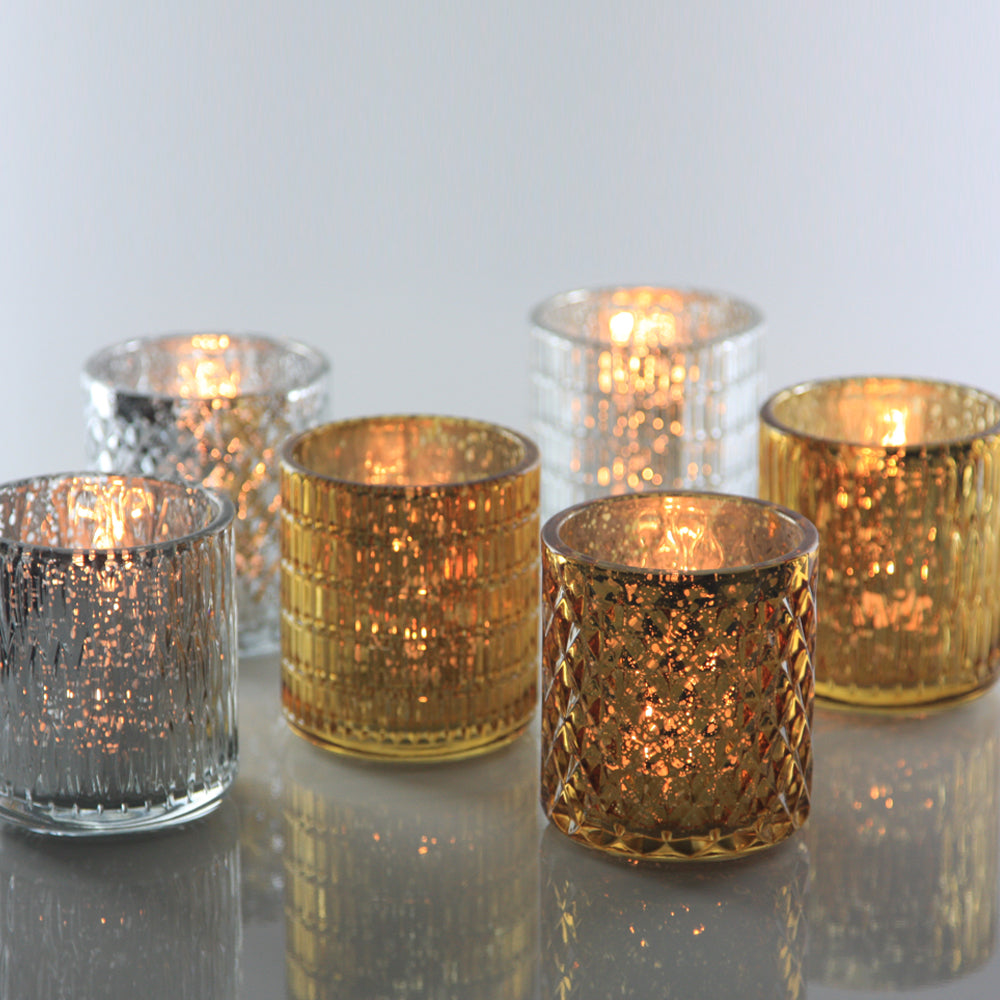 Antique Glass Candleholders