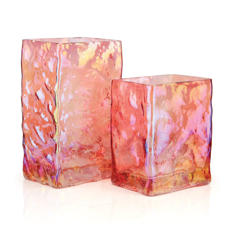 Opalescent Rectangle Vase - Wholesale Glass Floral Vases, Colorful Flower Vessels in Bulk & Decorative Containers For Florists | Unlimited Containers Inc