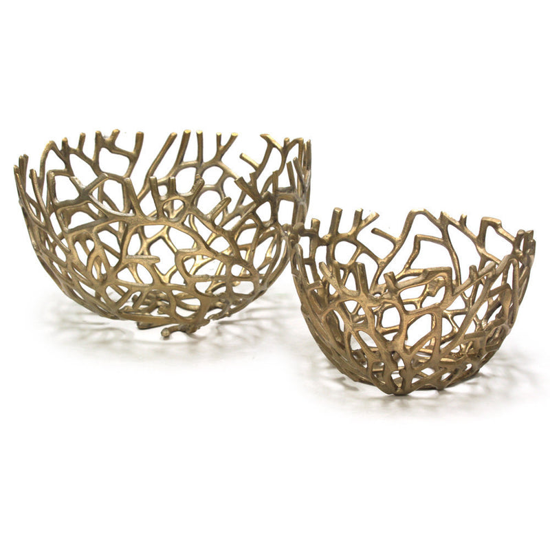 Twig Collection Bowl - Wholesale Designer Metal Candleholders & Candelabras, Modern Centerpieces, Contemporary Plant Stands in Bulk for Interior Design & Home Decor | Unlimited Containers Inc