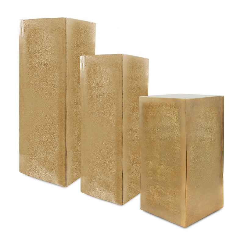 Great Aluminum Block Columns - Wholesale Designer Metal Candleholders & Candelabras, Modern Centerpieces, Contemporary Plant Stands in Bulk for Interior Design & Home Decor | Unlimited Containers Inc