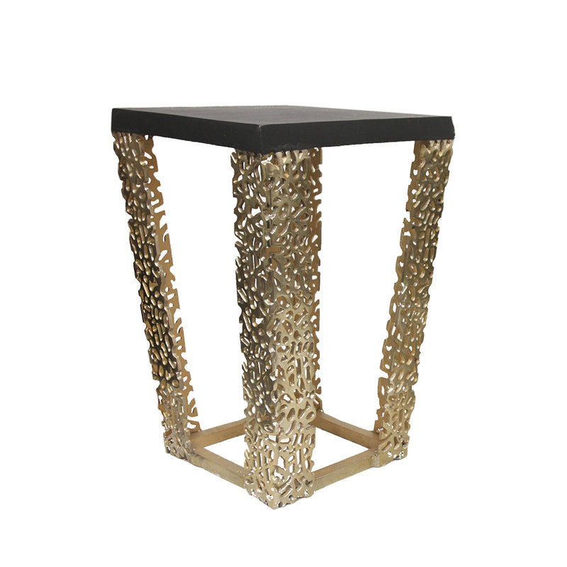Aluminum Coral Square Side Table - Wholesale Designer Metal Candleholders & Candelabras, Modern Centerpieces, Contemporary Plant Stands in Bulk for Interior Design & Home Decor | Unlimited Containers Inc