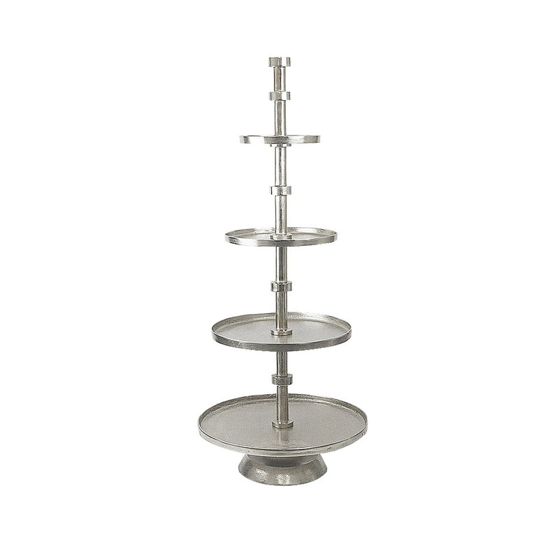 Aluminum Round Stacking Tier Stand - Wholesale Designer Metal Candleholders & Candelabras, Modern Centerpieces, Contemporary Plant Stands in Bulk for Interior Design & Home Decor | Unlimited Containers Inc