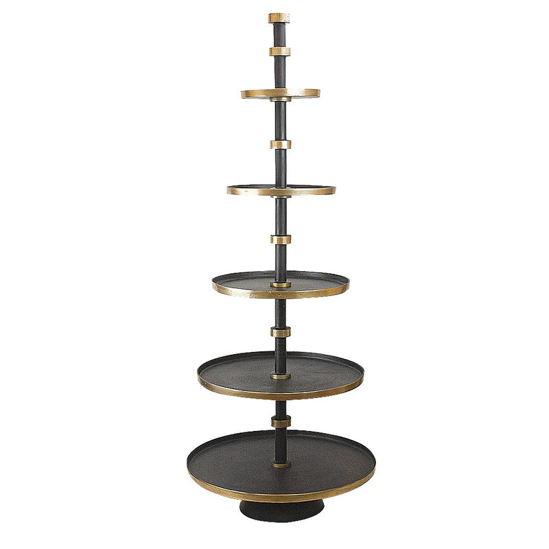 Aluminum Round Stacking Tier Stand - Wholesale Designer Metal Candleholders & Candelabras, Modern Centerpieces, Contemporary Plant Stands in Bulk for Interior Design & Home Decor | Unlimited Containers Inc