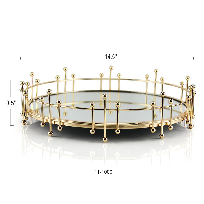 Cage Mirror Tray - Wholesale Designer Metal Candleholders & Candelabras, Modern Centerpieces, Contemporary Plant Stands in Bulk for Interior Design & Home Decor | Unlimited Containers Inc